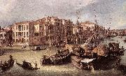 Canaletto Grand Canal: Looking North-East toward the Rialto Bridge (detail) d oil