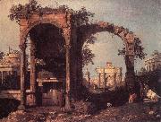 Canaletto Capriccio: Ruins and Classic Buildings ds oil painting