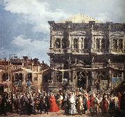 Canaletto The Feast Day of St Roch (detail) f oil painting