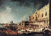 Canaletto Arrival of the French Ambassador in Venice d oil painting reproduction