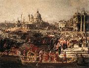 Canaletto Arrival of the French Ambassador in Venice (detail) f oil painting reproduction