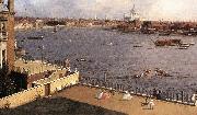 Canaletto London: The Thames and the City of London from Richmond House (detail) d oil