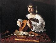 Caravaggio The Lute Player f oil painting artist