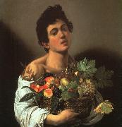Caravaggio Youth with a Flower Basket oil painting on canvas