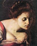 Caravaggio Madonna Palafrenieri (detail) f oil painting on canvas