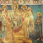 Cimabue Madonna Enthroned with the Child, St Francis and four Angels dfg oil painting on canvas