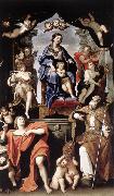 Domenichino Madonna and Child with St Petronius and St John the Baptist dg oil painting on canvas