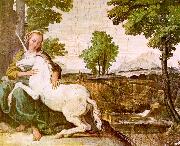 Domenichino The Maiden and the Unicorn China oil painting reproduction
