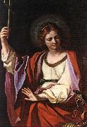 GUERCINO St Marguerite sdg oil painting on canvas