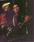 Giorgione Portrait of Warrior with his Equerry sg oil painting on canvas