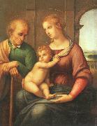 Raphael The Holy Family with Beardless St.Joseph oil