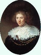 Rembrandt Woman Wearing a Gold Chain oil painting