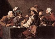 ROMBOUTS, Theodor The Card Players dh oil painting