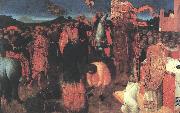 SASSETTA Death of the Heretic on the Bonfire af oil painting on canvas