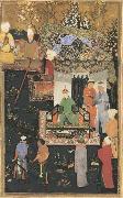 Bihzad Timur enthroned oil painting on canvas