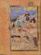 Bihzad A peasant lectures the sage Abu Sa Id ibn Abi l Khayr,the shaykh of Mahneh.on patience oil painting