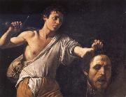 Caravaggio David with the head of Goliath oil painting on canvas