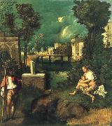Giorgione The storm oil painting