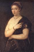 Titian The Girl in the Fur oil painting artist