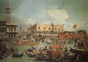 Canaletto The Bucintoro in Front of the Doges- Palace on Ascension Day oil