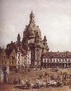 Canaletto View from the Right Bank of the Elbe oil