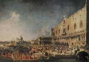 Canaletto The Arrival of the French Ambassador in Venice oil