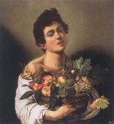 Caravaggio Boy with a Basket of Fruit oil painting artist