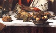 Caravaggio Detail of The Supper at Emmaus oil painting reproduction
