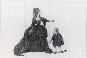 Mrs-Rates and Master Pullen in the Characters of Isabella and Child