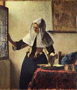 JanVermeer Woman with a Jug oil painting reproduction