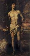 Titian St Sebastian oil painting