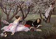 J.J.Tissot Spring oil painting