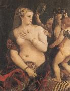 Titian Venus and kewpie oil painting on canvas