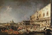 Canaletto reception of the french ambassador in venice oil painting artist