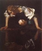 Caravaggio narcissus oil painting artist