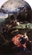 Tintoretto st.george and the dragon oil painting artist
