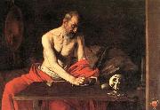 Caravaggio St Jerome 1607 Oil on canvas oil painting artist