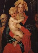 Pontormo St. John family with small oil painting on canvas