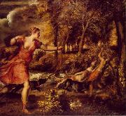 Titian The Death of Actaeon. oil painting artist