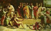 Raphael the death of ananias oil painting artist