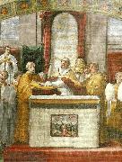 Raphael oath of pope leo 111fresco detail oil painting reproduction