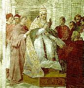 Raphael pope gregory ix handing oil painting artist