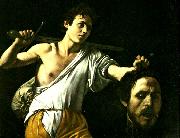 Caravaggio david med goliats huvud oil painting artist