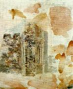 J.M.W.Turner transcription of part of rooker's battle abbey oil painting