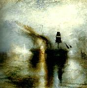 J.M.W.Turner peace burial at sea oil painting