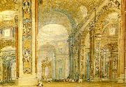 J.M.W.Turner the interior of st peter's basilica oil painting artist