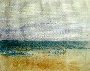 J.M.W.Turner figures on the shore 1835-40 oil painting