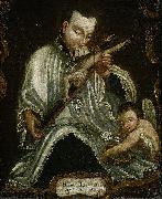 Anonymous Saint Aloysius Gonzaga with the crucifix oil painting artist