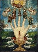 Anonymous The All-Powerful Hand), or The Five Persons oil painting artist