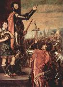 Titian Ansprache des Marques del Vasto an seine Soldaten oil painting artist